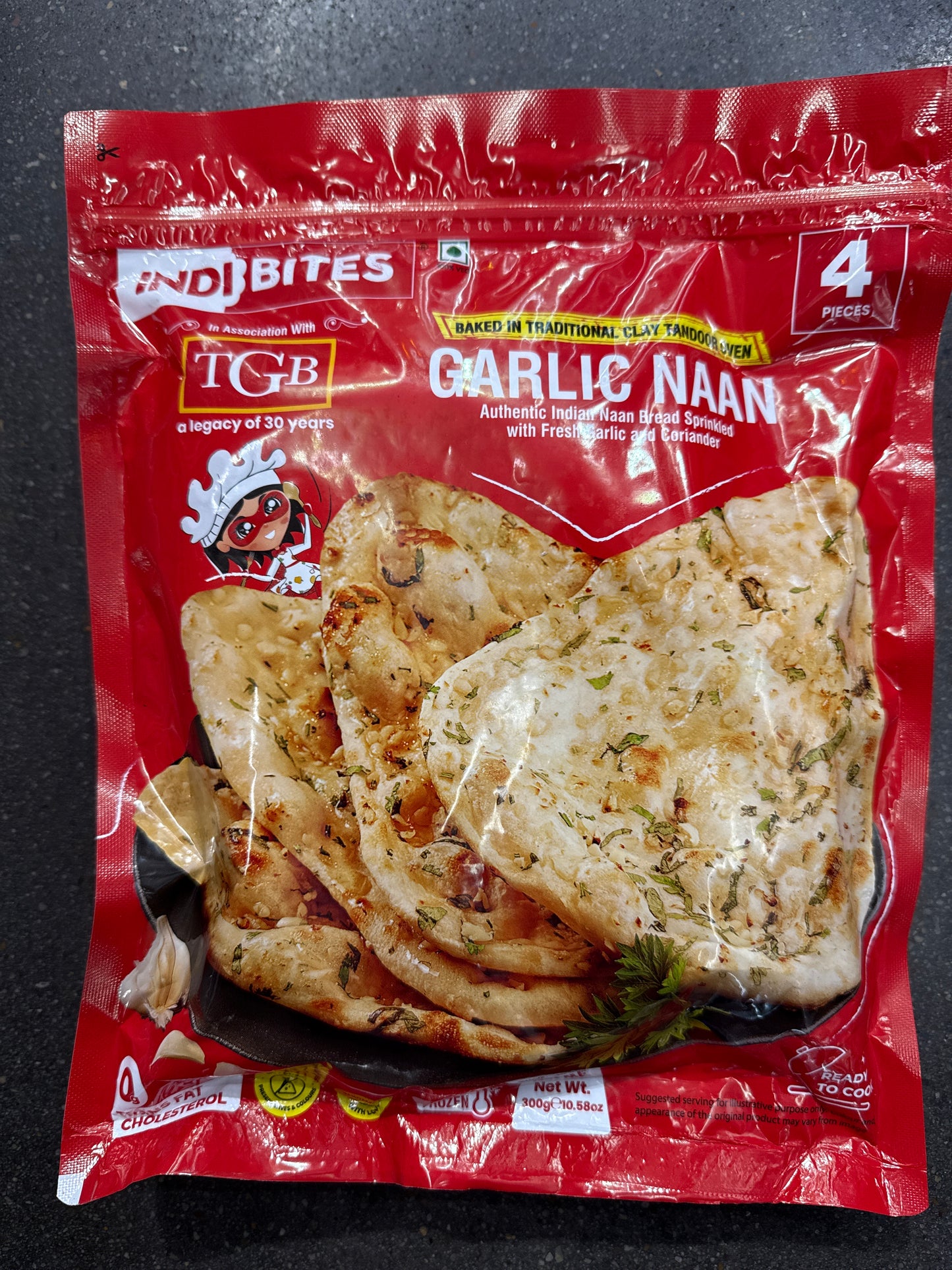 IB TANDOORI GARLIC NAAN 12PC