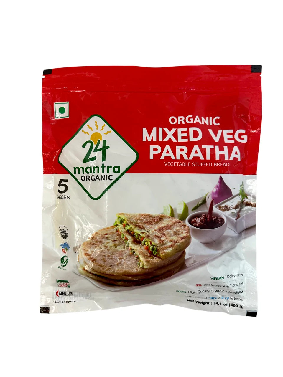 24mantra Mix Veg Paratha 5pc