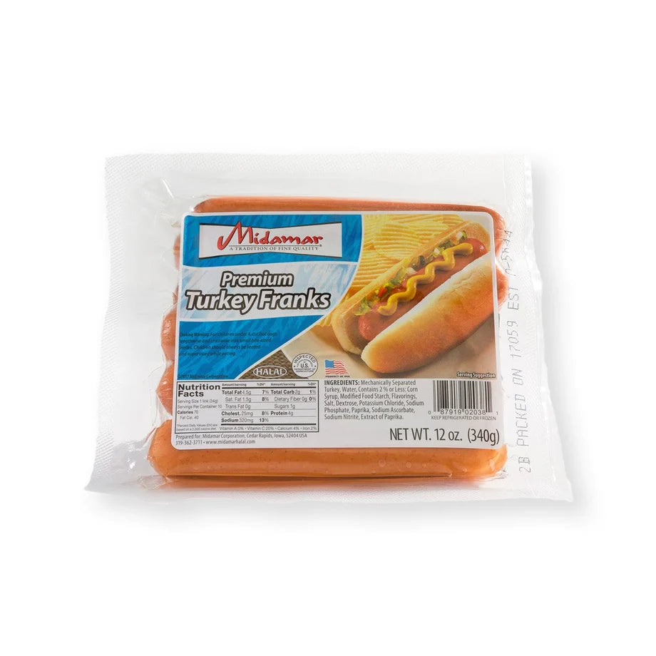 Midamar Turkey Franks 12oz