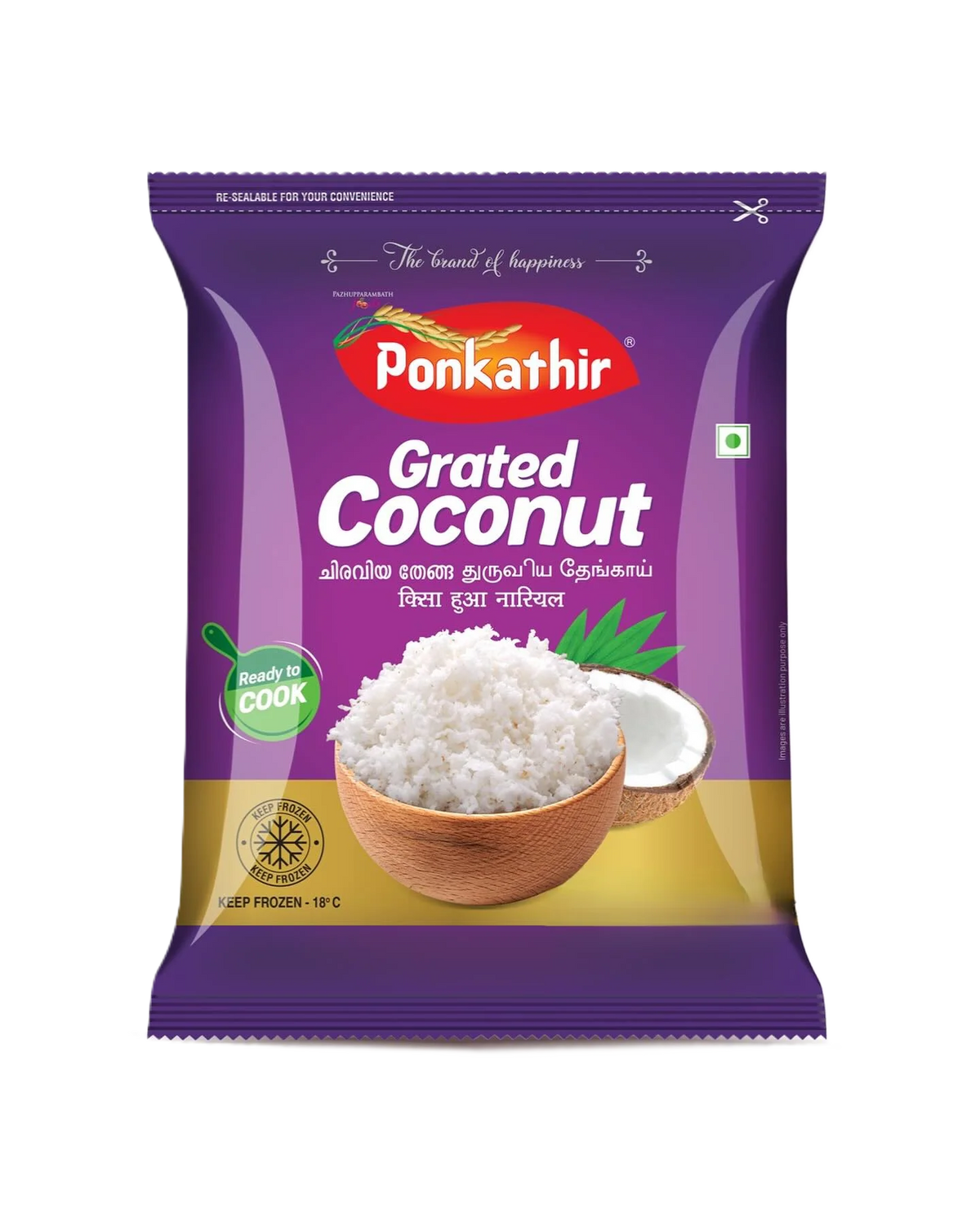 Ponkathir Grated Coconut 454g