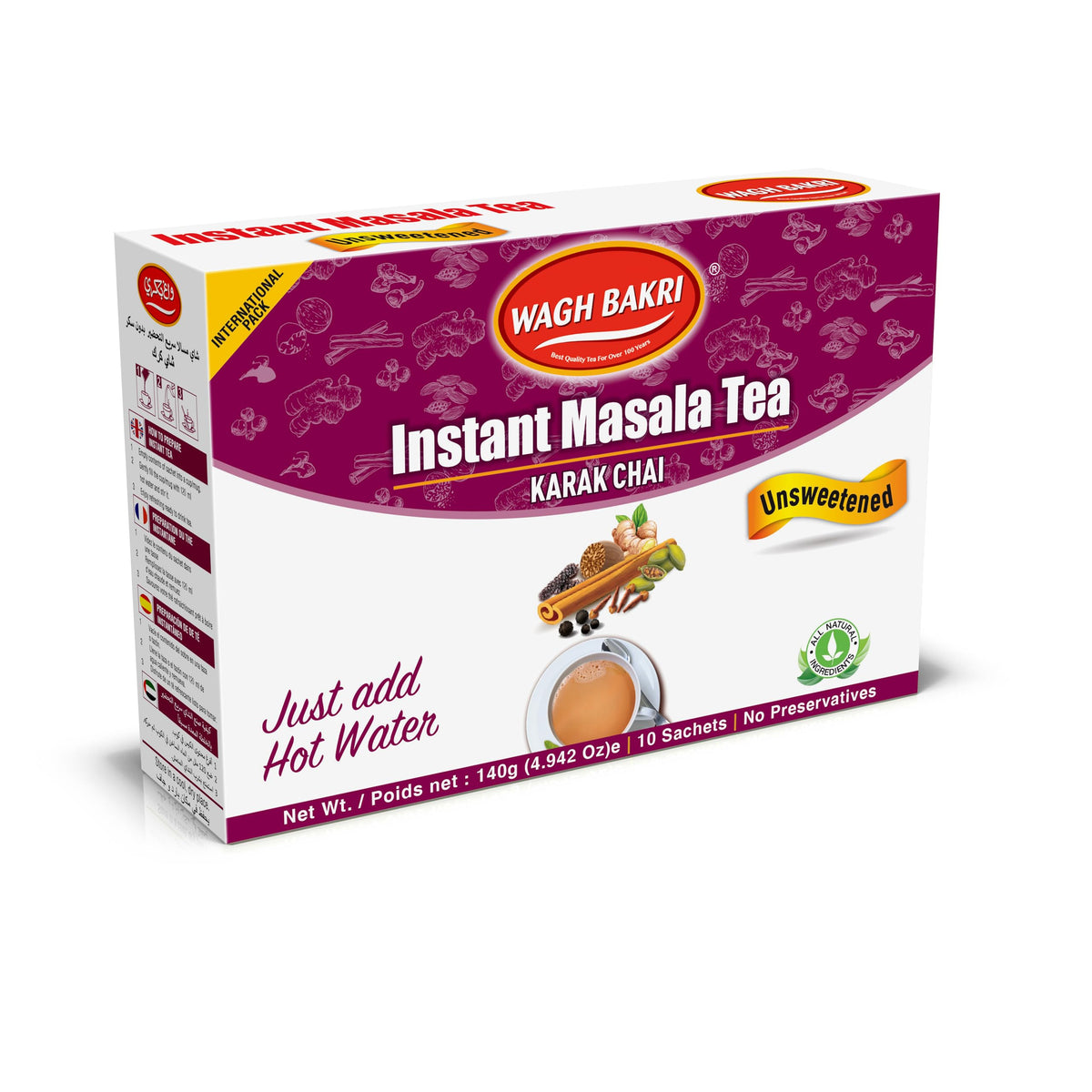 Wb Inst Masala Tea Unswt 140g
