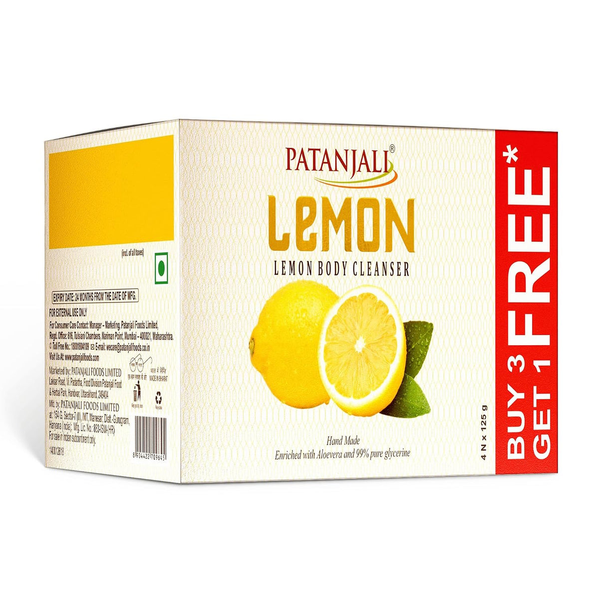 Patanjali Lemon Soap 4pck