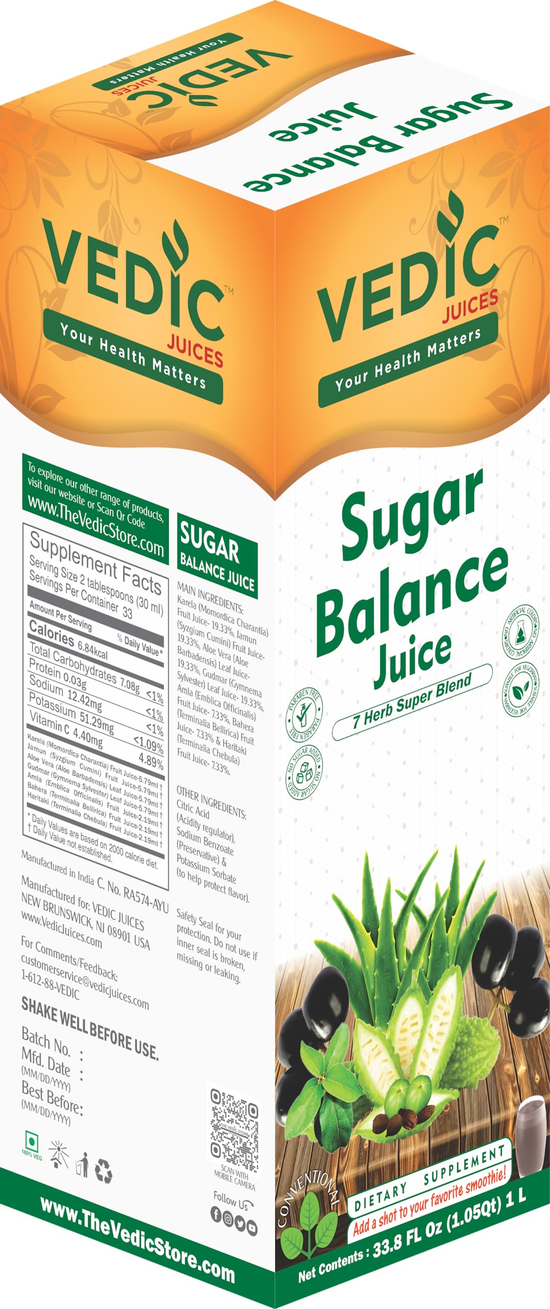 Vedic Sugar Balance Juice 1l