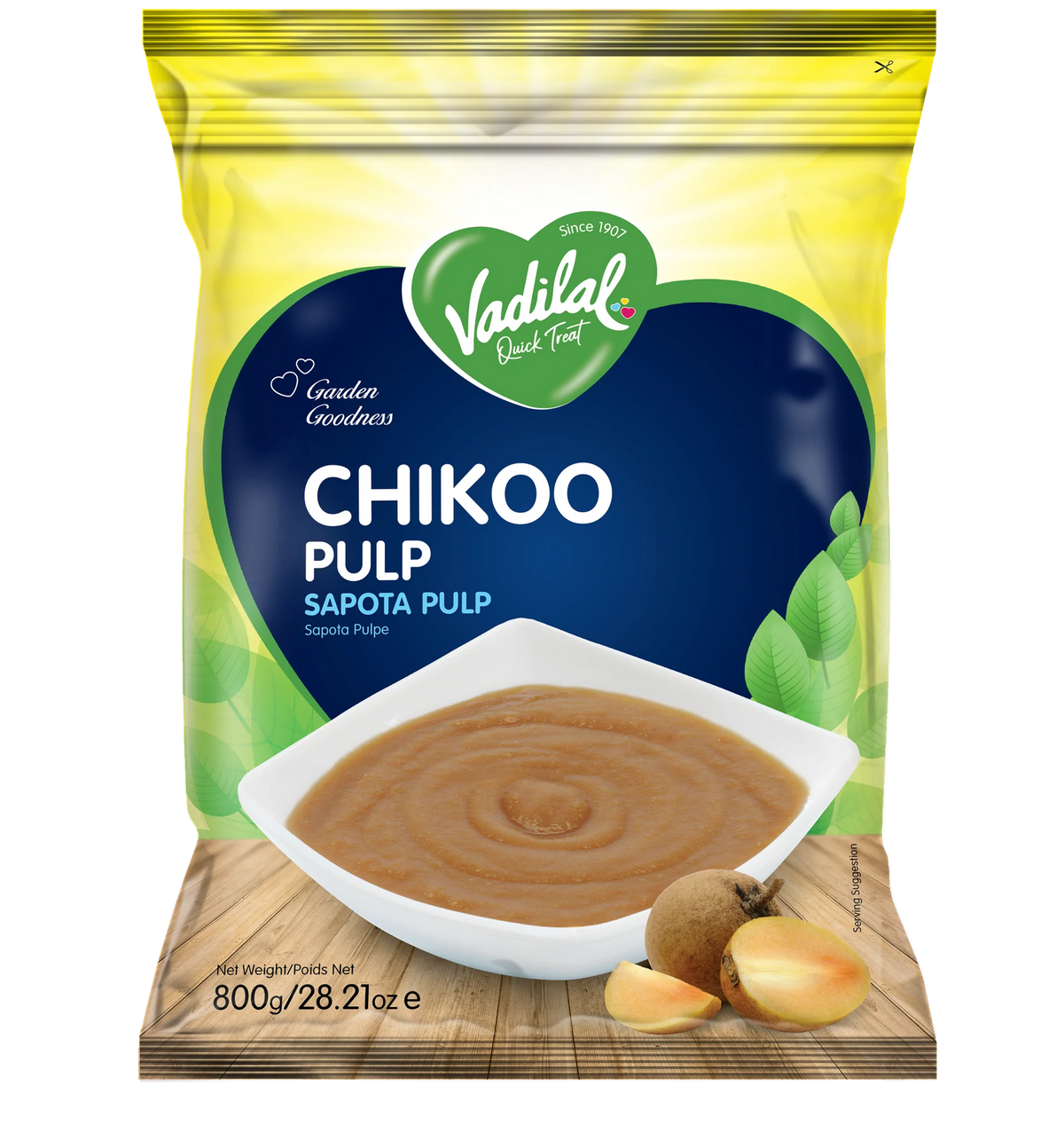 Vadilal Chikoo Pulp 800g
