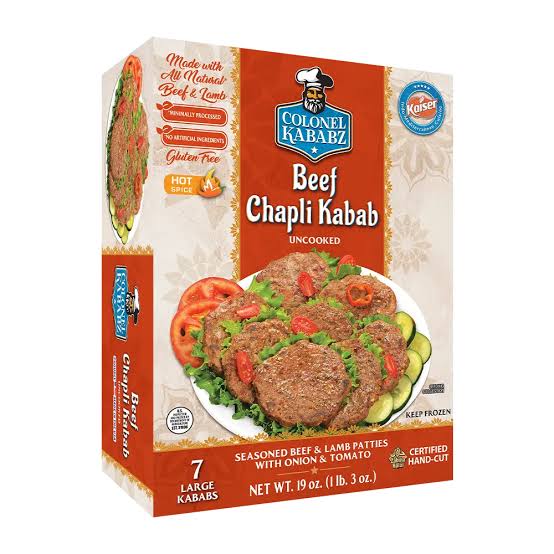 Colonel Kabab Beef Chapli Kabab 1lb