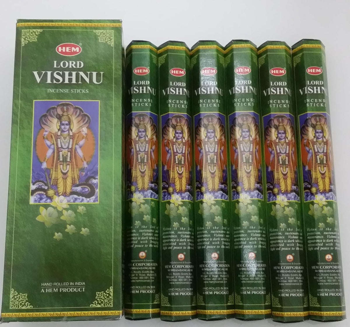 Hem Loprd Vishnu Incense 6pck