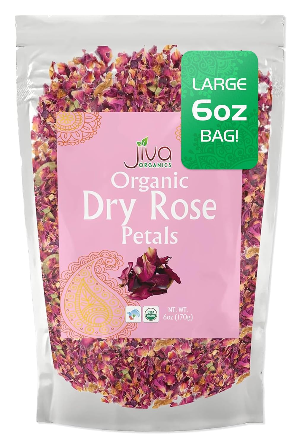 Jiva Org Dry Rose Petals 6oz