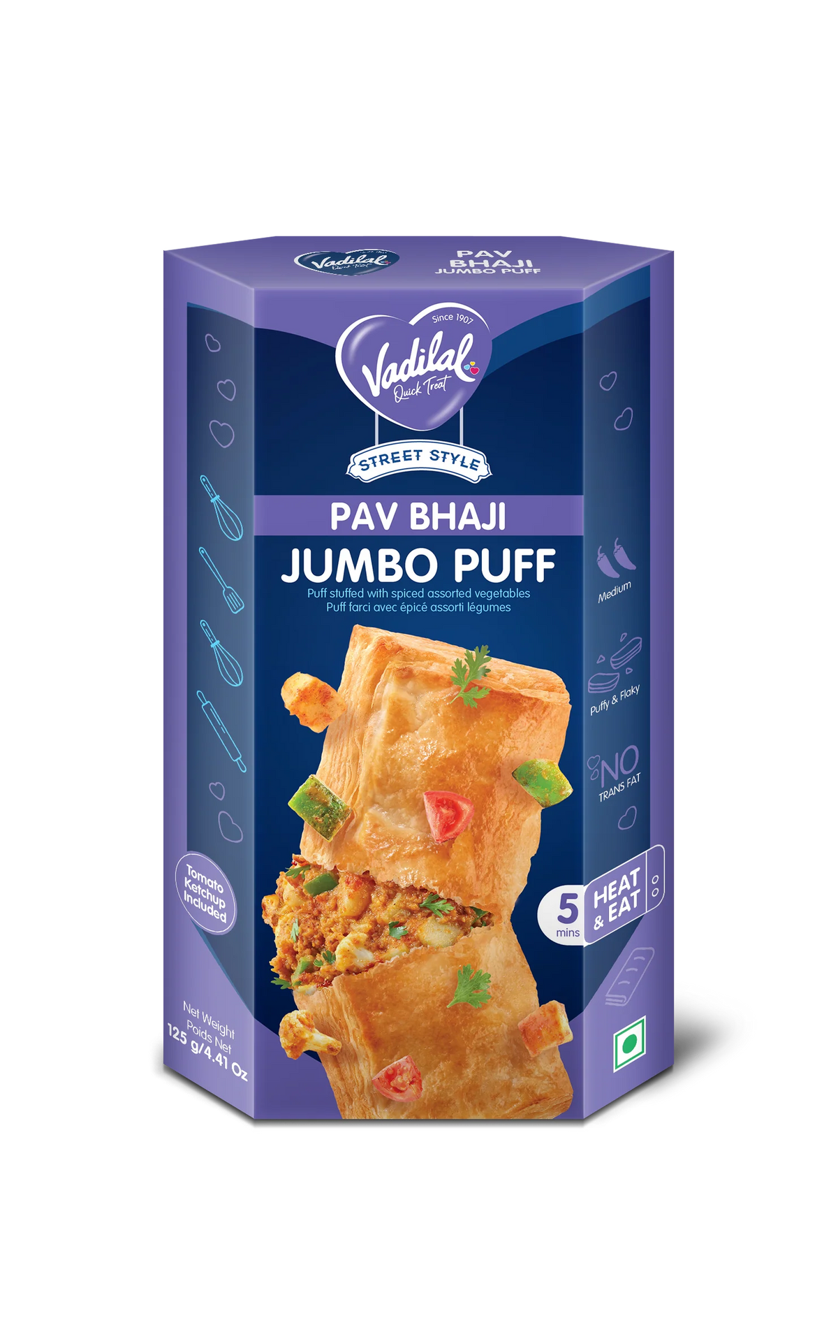 Vadilal Pav Bhaji Jpuff 125g