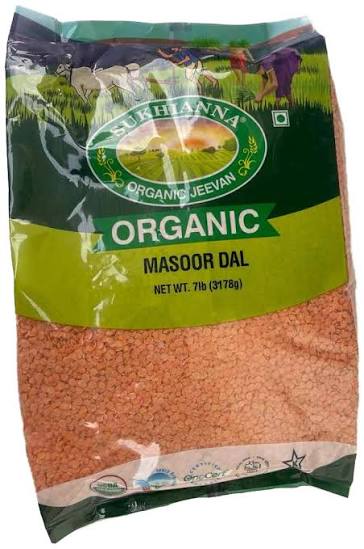 Sukhianna Org Masoor Dal 7lb