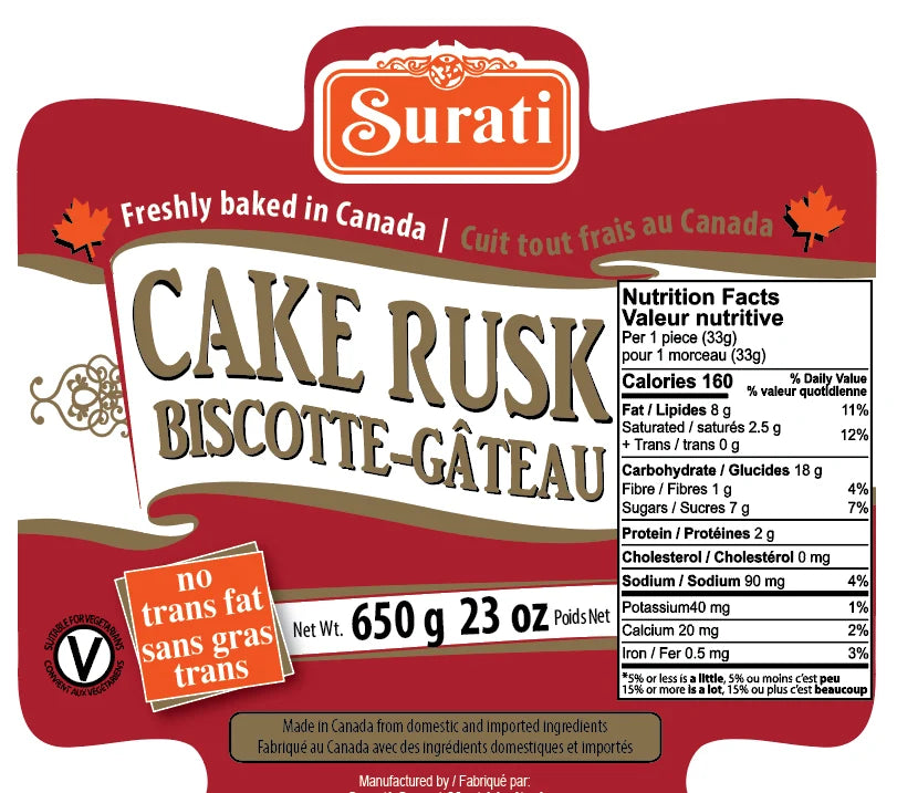 Surati Cake Rusk 650g