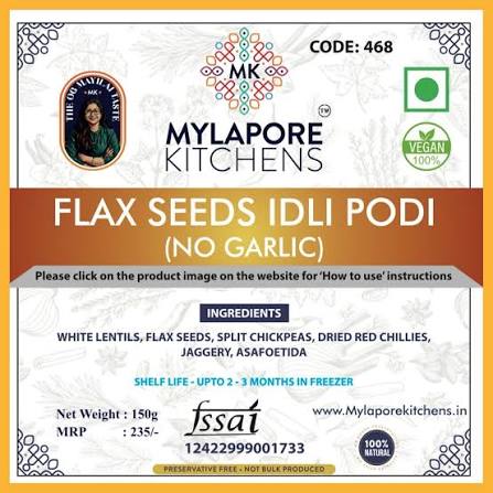 Mk Flax Seeds Idli Podi 150g
