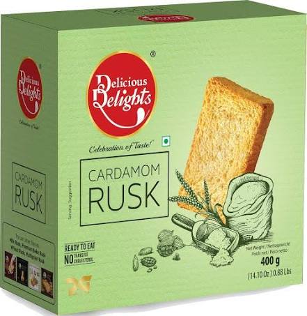 Daily Delight Cardamom Rusk 400g