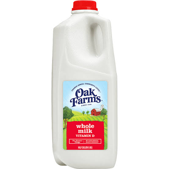 Oak Farms Whole Milk 1/2 G
