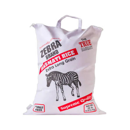 Zebra Xl Basmati Rice 20lb