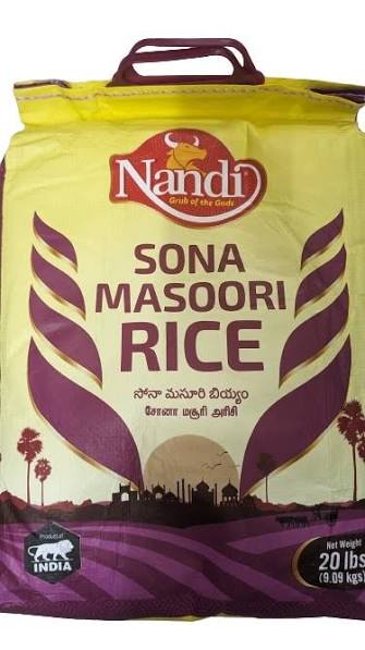 Nandi Sonamasoori Rice 20lb