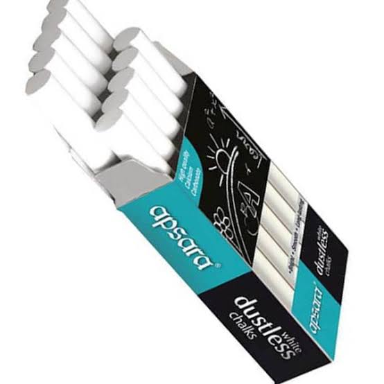 Apsara Dustless Wht Chalk 10pc