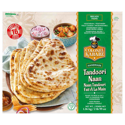 Colonel Kabab Tandoori Plain Naan 16pck