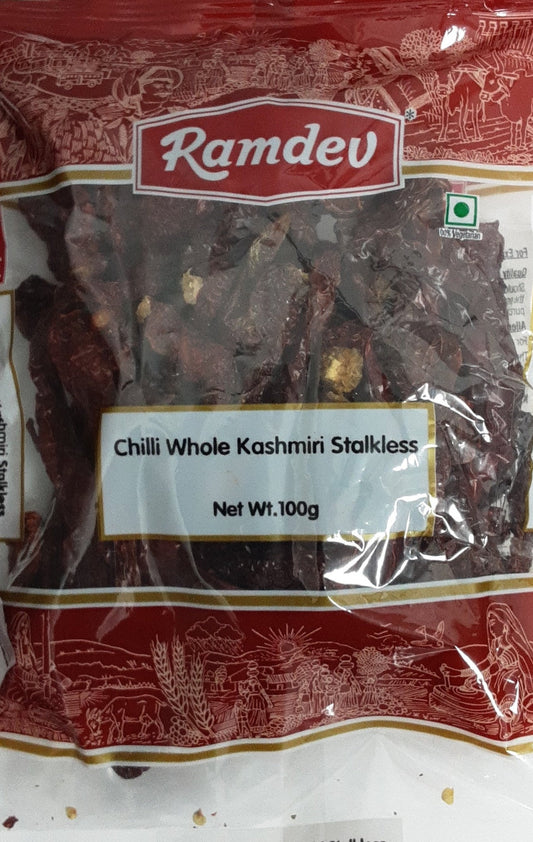 RD CHILLI WHOLE KASHMIRI 100G