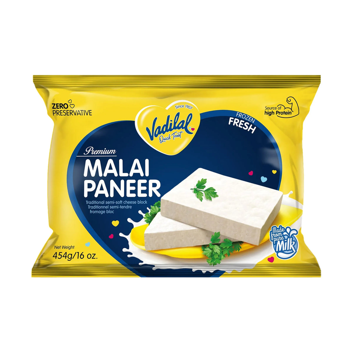 Vadilal Malai Paneer Block 454g