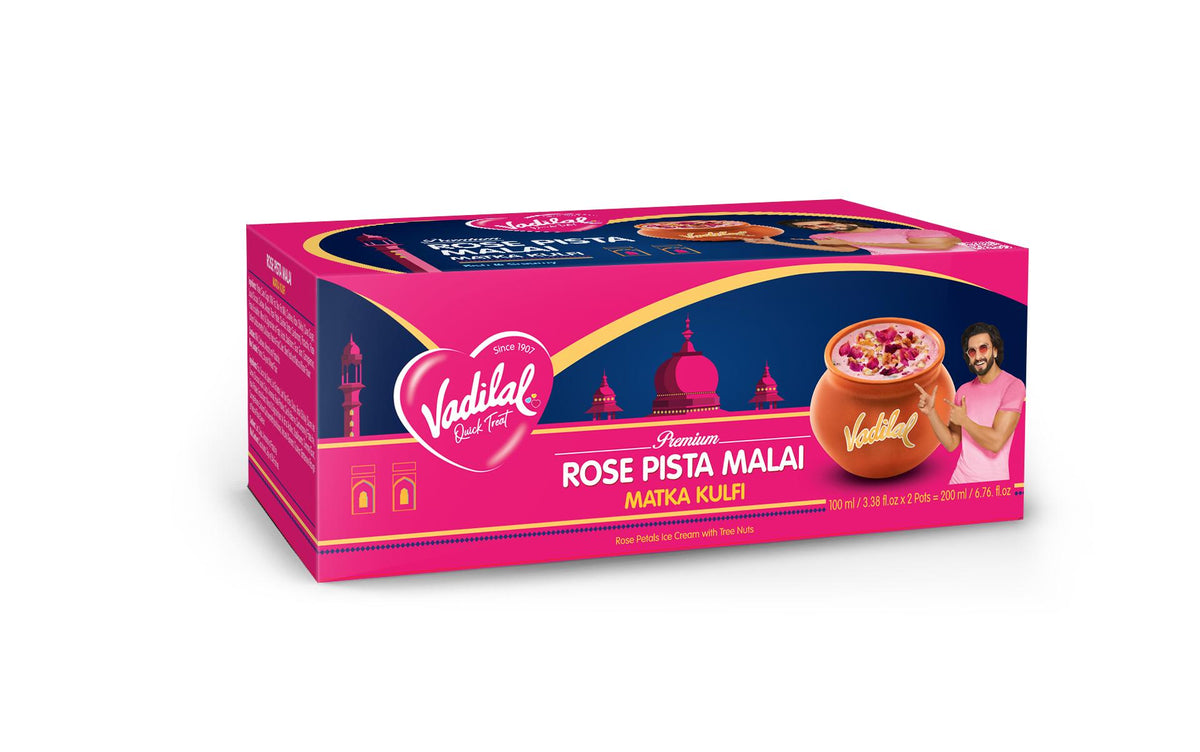 Vadilal Rose Pis Matka Kulfi 100ml