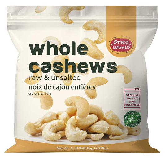 Spicy World Whole Cashew 5lb