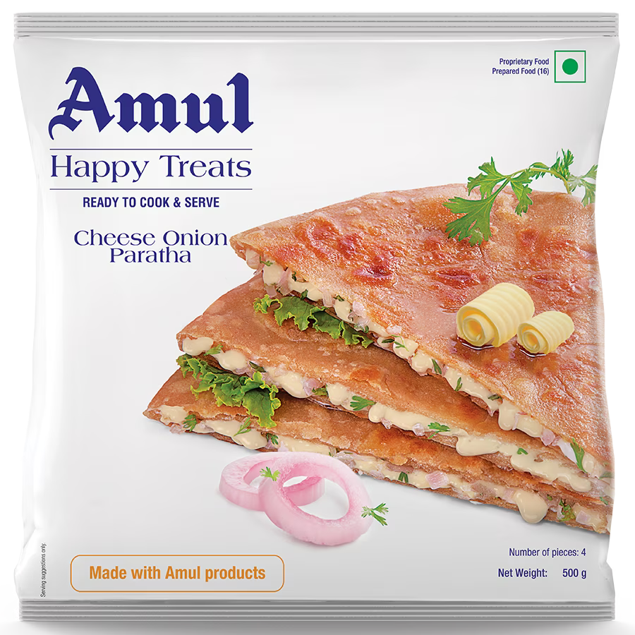 Amul Cheese Onion Paratha 4pc