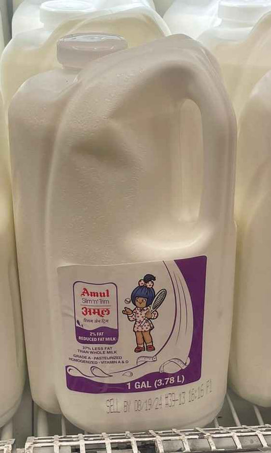 Amul Slim N Tr 2% Fat Milk 1gl