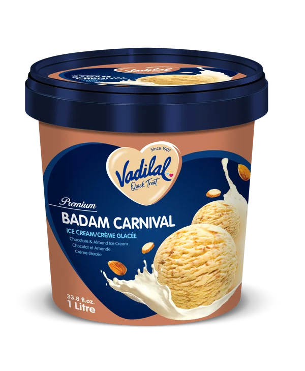 Vadilal Badam Carnival Icecream 1l