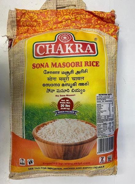 Chakra Sona Masoori Rice 20lb