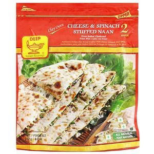 Deep Cheese & Spinach Naan 2pc