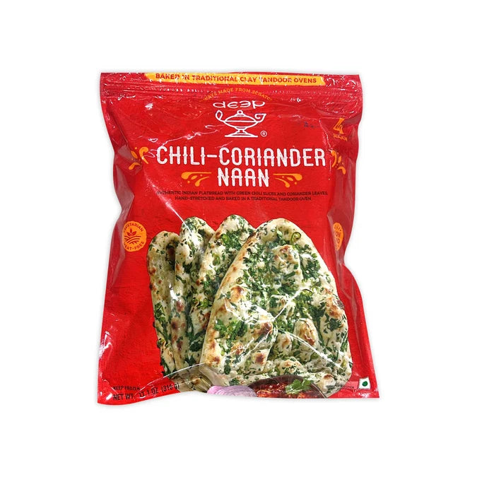 Deep Chili Coriander Naan 4pc