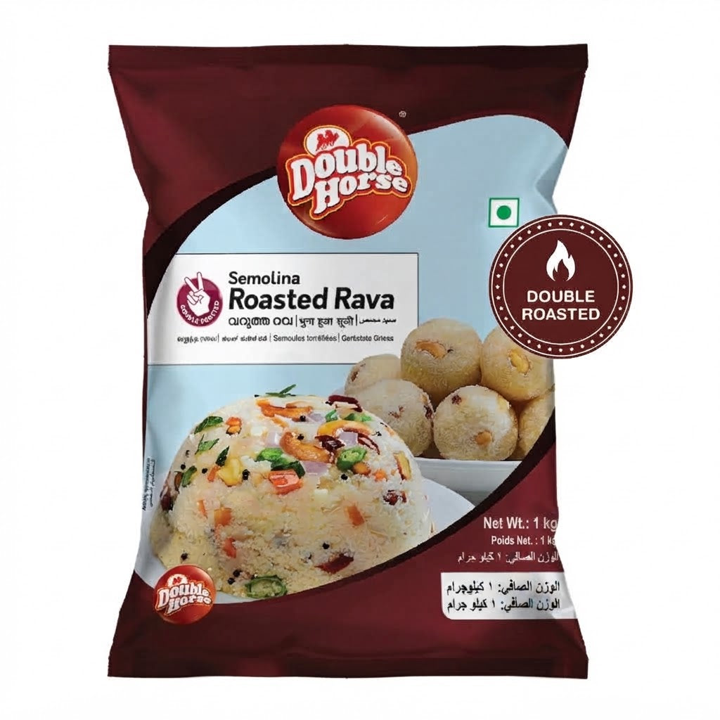 Double Horse Semolina Rsted Rava 1kg