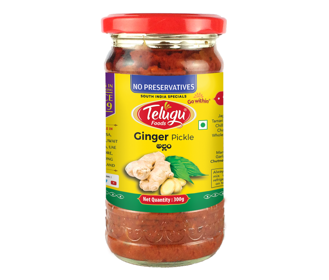 Telugu Foods Ginger Pickle 300g