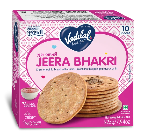 Vadilal Jeera Bhakri 225gm