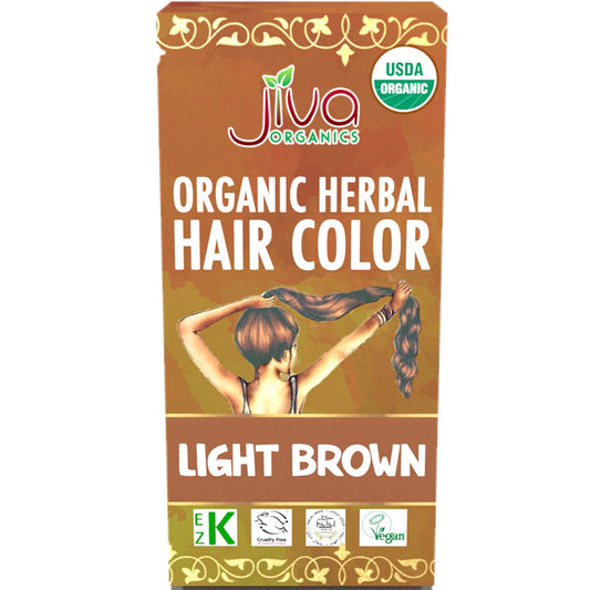 Jiva Light Brown Hair Dye 100g