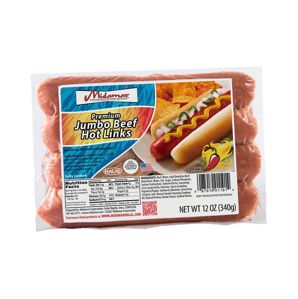 Midamar Jmb Beef Hotlnk 340g