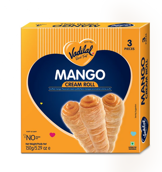 Vadilal Mango Cream Roll 150g