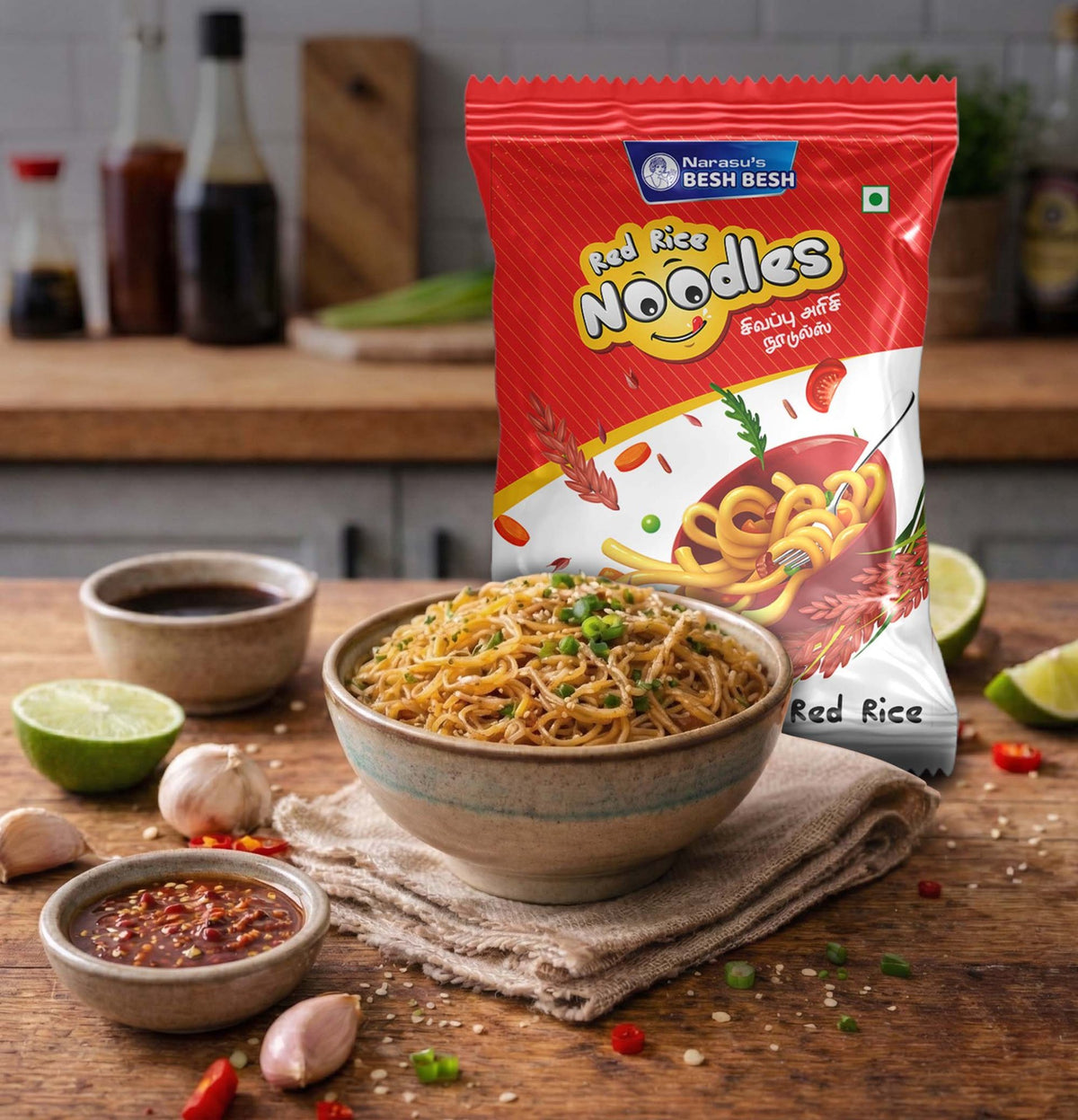 Nrs Red Rice Noodles 175g