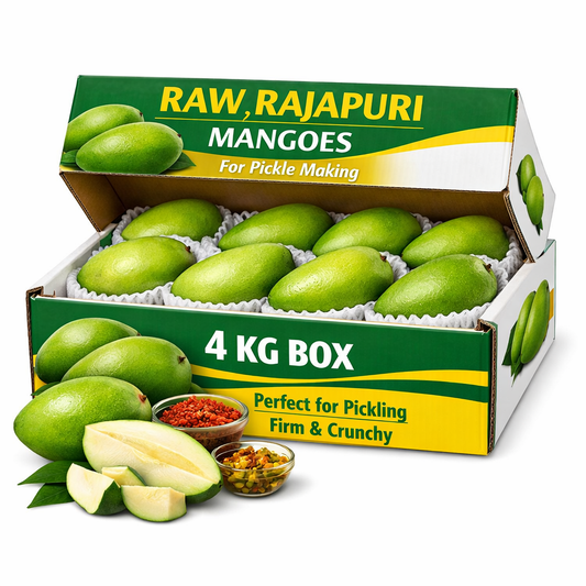Raw Rajapuri Mangoes for Pickle – 4 KG Box