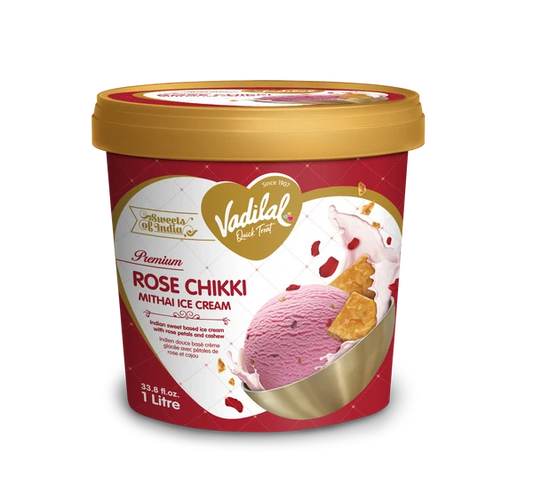 Vadilal Rose Chikki Icecream 1l