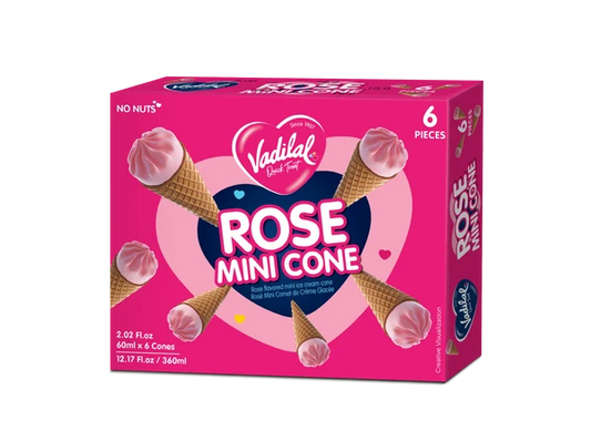 Vadilal Rose Mini Cone 6pc
