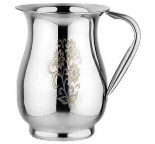 Kanha Steel Jug Laser Art 1pc