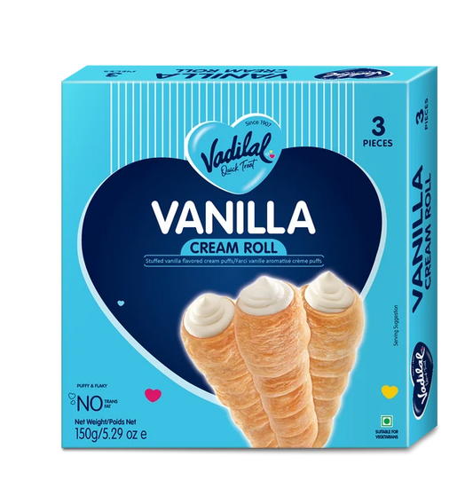 Vadilal Vanilla Cream Roll 150g