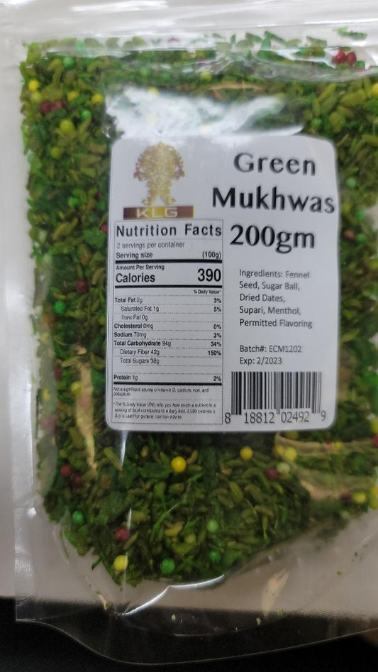 KLG GREEN MUKHWAS 200G