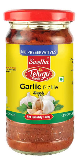 Telugu Foods Garlic  Pickle 300g