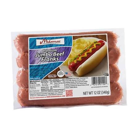 Midamar Jmb Beef Franks 340g