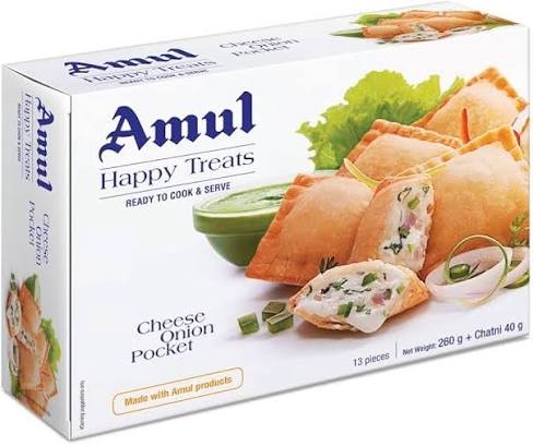 Amul Cheese Onion Pockets