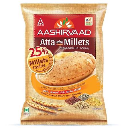 Aashirvaad Atta W Millets 10lb
