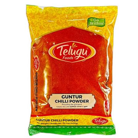 Telugu Foods Guntur Red Chillies 400g