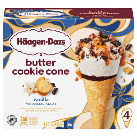 Haggen-dazs Vanila Cone 4pc